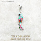 925 Silver Colorful Parrot Pendant Summer Jewelry Gift