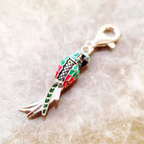 925 Silver Colorful Parrot Pendant Summer Jewelry Gift