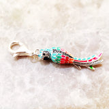 925 Silver Colorful Parrot Pendant Summer Jewelry Gift