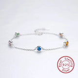 925 Silver Zircon Necklace Geometric Star Charm Chain Women Wedding Jewelry