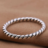 925 Sterling Silver European Twist Stackable Rings