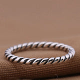 925 Sterling Silver European Twist Stackable Rings