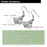 925 Silver Women's CZ Zircon Earrings
