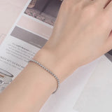 925 Silver Men's Box Chain Bracelet 6.3-9'' - Fashion Party Jewelry