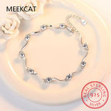 925 Silver Moissanite 4-Claw Tennis Bracelet Lab Diamond Twist