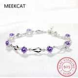 925 Silver Moissanite Tennis Bracelet Lab Diamond Rhombus Engagement Gift