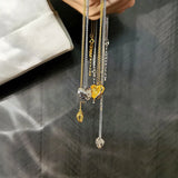 925 Silver 18K Heart Pendant Necklace for Women
