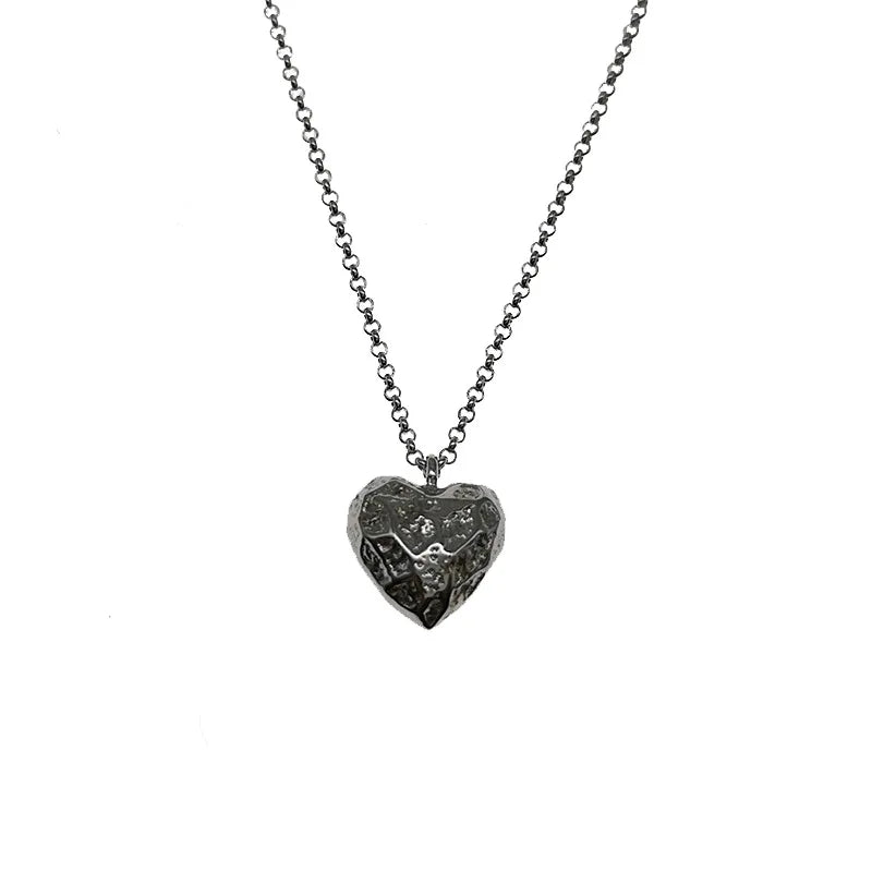 925 Silver 18K Heart Pendant Necklace for Women