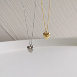 925 Silver 18K Heart Pendant Necklace for Women