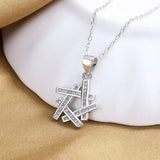 925 Silver Necklace Zircon Pendant Fine Jewelry