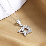925 Silver Necklace Zircon Pendant Fine Jewelry
