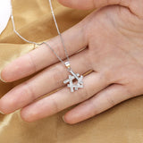 925 Silver Necklace Zircon Pendant Fine Jewelry