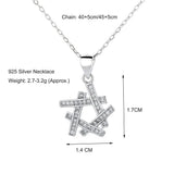 925 Silver Necklace Zircon Pendant Fine Jewelry