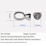 925 Sterling Silver Necklace Clasp for Pearl Bead Jewelry