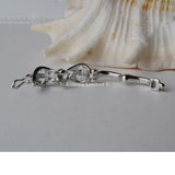 925 Silver Pearl Enhancer Clasp Necklace Charm Findings