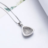 925 Silver Pendant Necklace Crystal Charm Suspension Pretty Pendants for Women