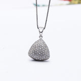 925 Silver Pendant Necklace Crystal Charm Suspension Pretty Pendants for Women