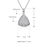 925 Silver Pendant Necklace Crystal Charm Suspension Pretty Pendants for Women