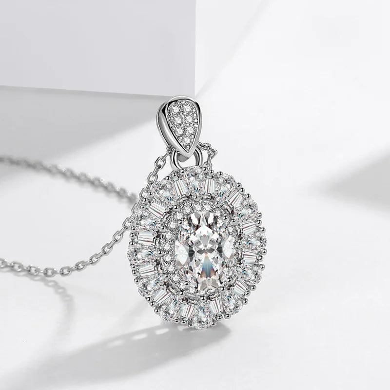 925 Silver Necklaces For Women Wedding Anniversary Fine Jewelry