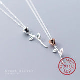 925 Silver Rose Flower Pendant Necklace - Wedding Party Jewelry