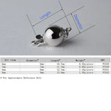 925 Sterling Silver Ball Box Clasp for Pearl Necklace, Rhodium Plated