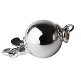 925 Sterling Silver Ball Box Clasp for Pearl Necklace, Rhodium Plated