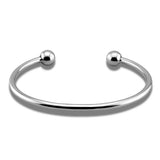 925 Silver Smooth Bangle Bracelet For Women Hand Jewelry