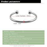 925 Silver Smooth Bangle Bracelet For Women Hand Jewelry