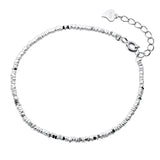 925 Silver Green Stone Chain Bracelet for Daughter Girl Women Wedding