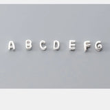 925 Sterling Silver Tiny A~Z Initial Letter Beads Charm Sliding