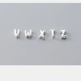 925 Sterling Silver Tiny A~Z Initial Letter Beads Charm Sliding