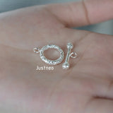 925 Sterling Silver Toggle Clasp Fancy Textured 1pc