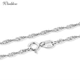 925 Sterling Silver Twisted Singapore Chain Necklace 16/18 Inches