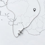 925 Silver Zircon Airplane Charm Bracelet Adjustable Chain Plane Jewelry