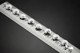 Solid 925 Silver Flower Charm Bracelet for Women