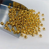 999 24K Yellow Beads 3D 4mm DIY Round Loose Beads 1pcs
