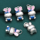 24K Yellow Gold Bunny Girl Necklace Pendant