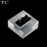 Acrylic Bague Jewellery Showcase Ring Stand Display Holder Tray Case