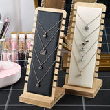 Bamboo Jewelry Display Stand Necklace Bracelet Holder