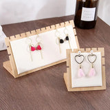 Bamboo Wood Jewelry Display Stand Necklace Showcase Holder Earrings Storage
