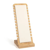 Bamboo Wood Jewelry Display Stand Necklace Showcase Holder Earrings Storage