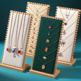 Bamboo Wood Jewelry Display Stand Necklace Showcase Holder