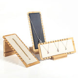 Bamboo Wood Jewelry Display Stand Necklace Showcase Holder
