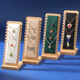 Bamboo Wood Jewelry Display Stand Necklace Showcase Holder for Necklaces