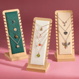 Bamboo Wood Jewelry Display Stand Necklace Showcase Holder for Necklaces
