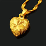 Big Peach Heart Pendant Flower Love Necklace Birthday Gift