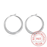 925 Silver Hoop Earrings for Women - Classic