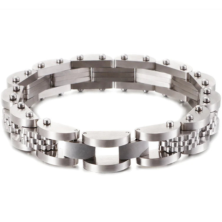 Stainless Steel 11MM Man Bracelet Watch Strap Arm Jewelry