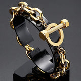 Stainless Steel Men's Hand Band Bracelet Homme Man Bangles Male Jewelry