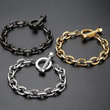 Stainless Steel Men's Hand Band Bracelet Homme Man Bangles Male Jewelry